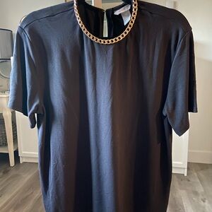 Black Chain Detail T-Shirt